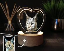 Load image into Gallery viewer, 3D Photo Crystal (Heart)
